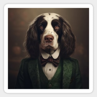 English Springer Spaniel Dog in Suit Magnet